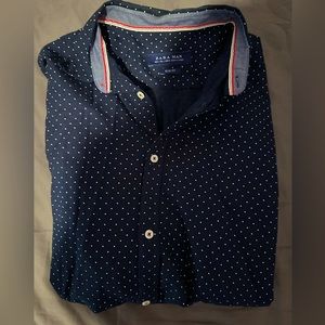 Zara men’s slim fit medium weight polka dot button down